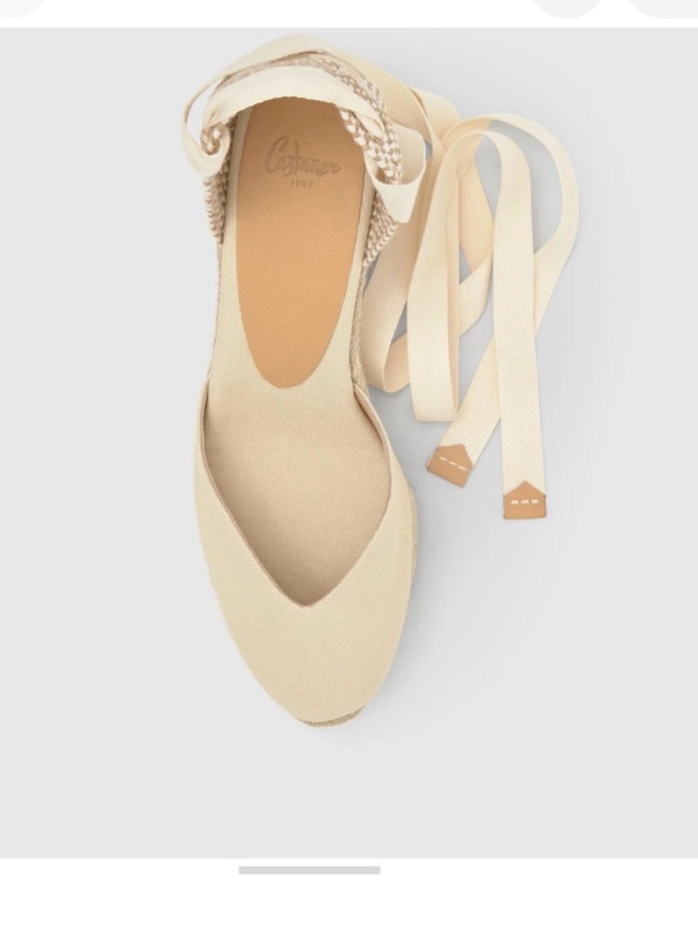 Castañer Chiara Wedge Platform Espadrille Sandal in Sand Size 36/6 with Box